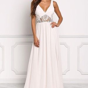 Cream crochet maxi dress